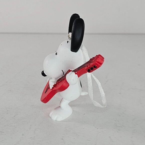 Hallmark Ornament 2016 Snoopy Playing Red Guitar Dog Peanuts - Picture 2 of 6